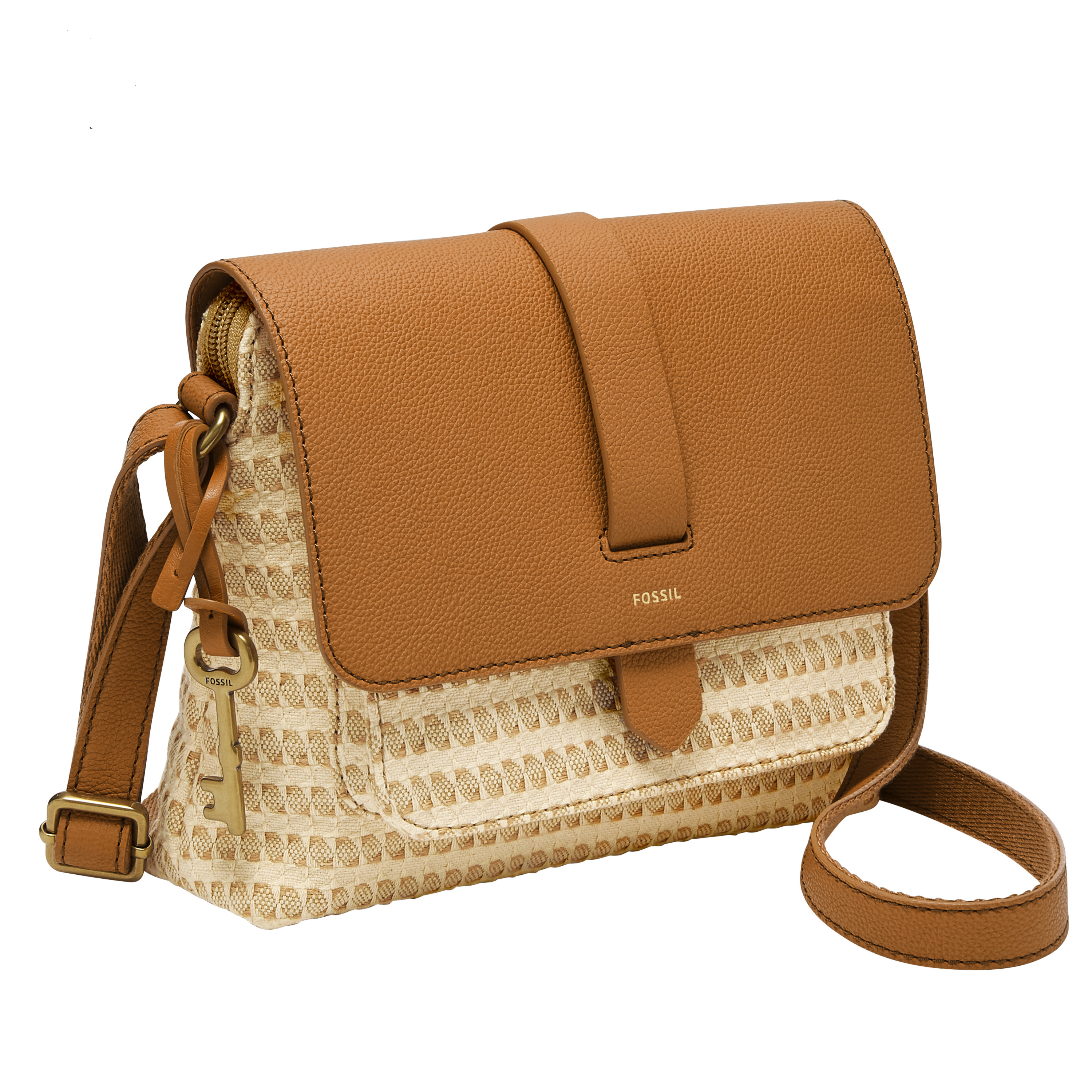 Fossil Kinley Small Crossbody Neutral Stripe AIR MILES