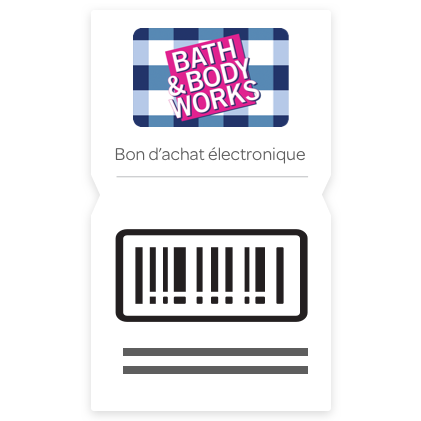 Carte-cadeau électronique Bath & Body Works de 10 $
