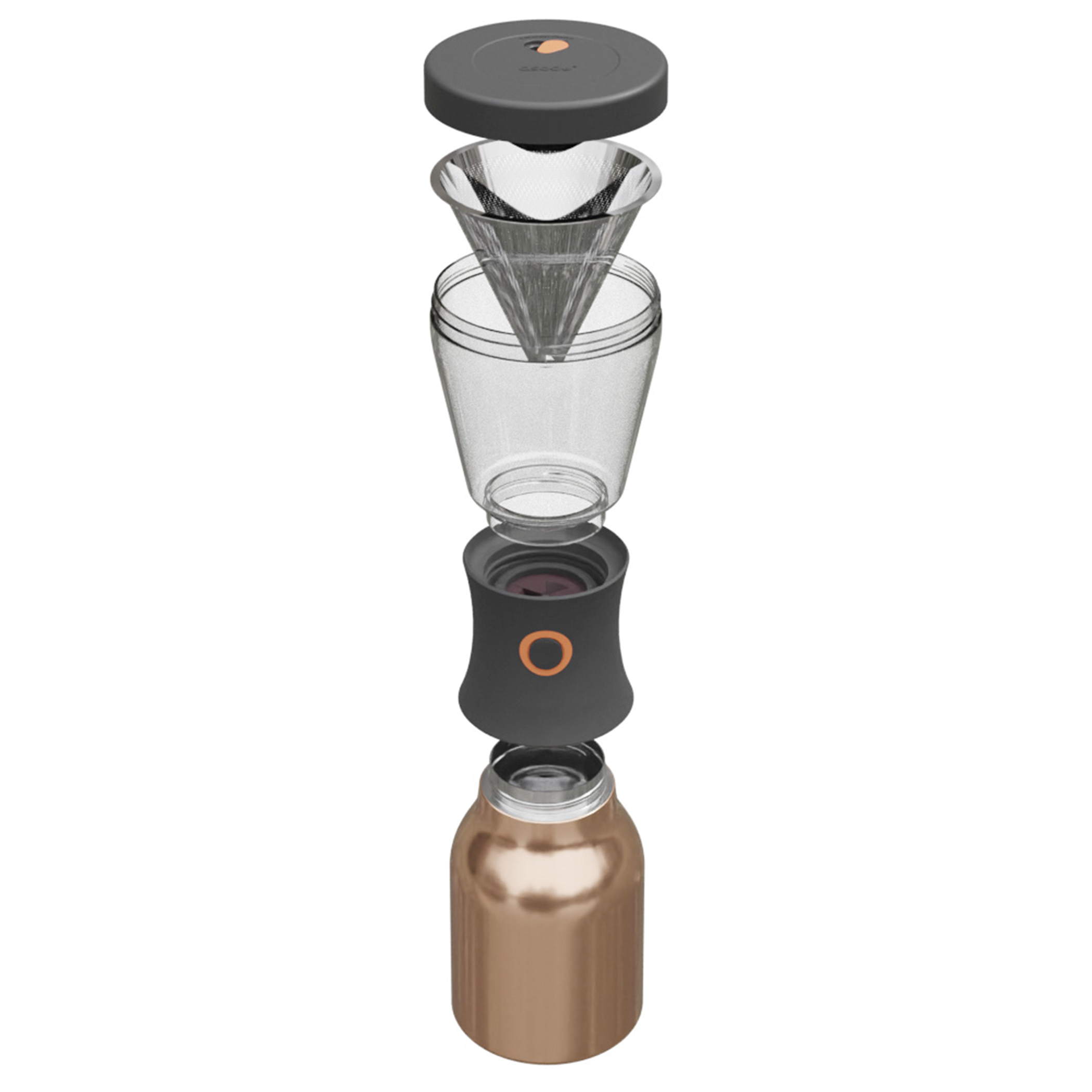 Asobu ASOBU KB900COP Portable Cold Brew Coffee Maker; Copper KB900COP