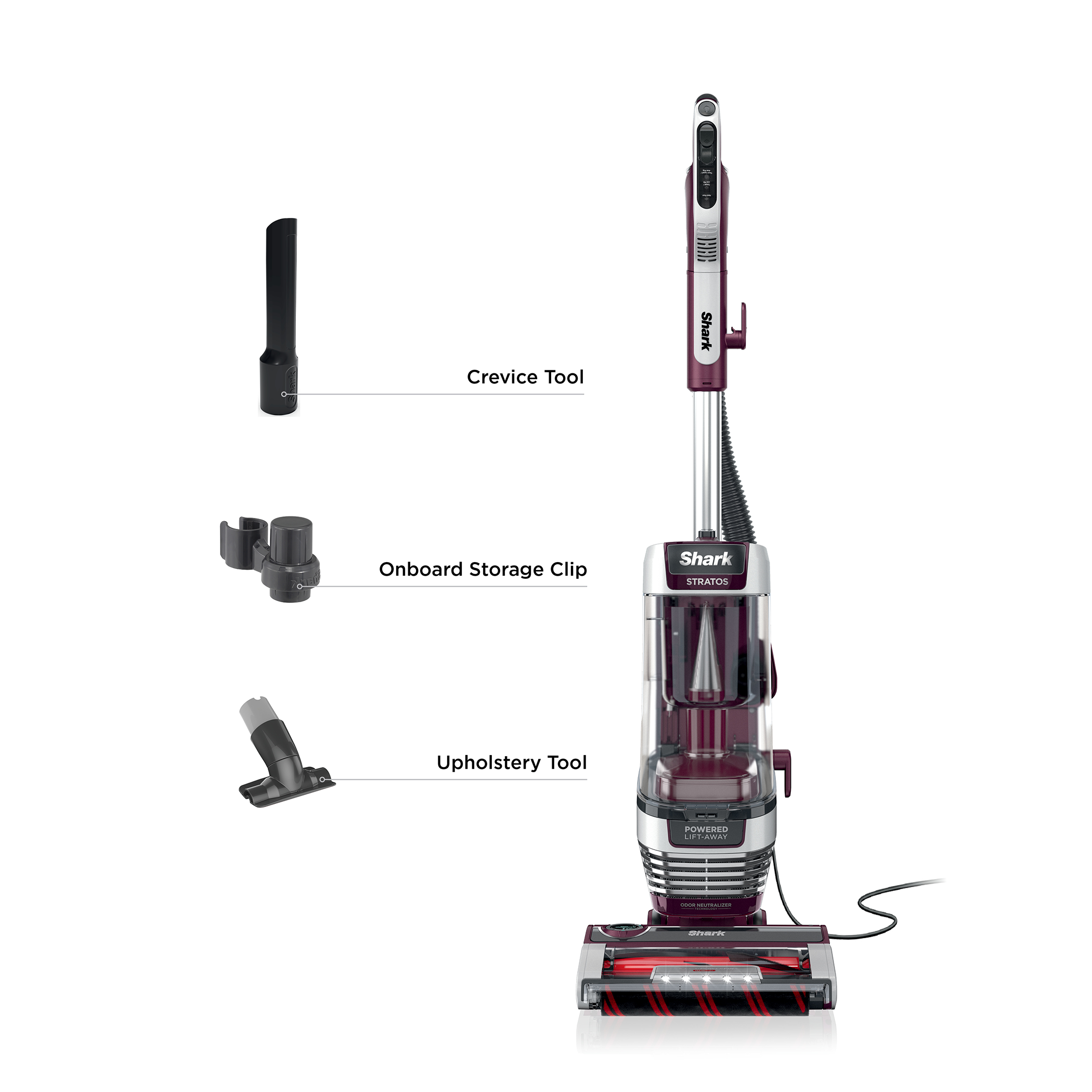 Shark Stratos™ Upright Vacuum with DuoClean® PowerFins™ HairPro™, Powered  Lift-Away®, Self-Cleaning Brushroll, and Odor Neutralizer Technology  Upright Vacuums - Shark