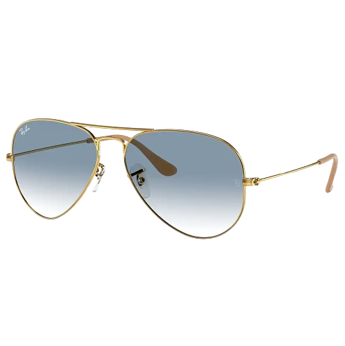 Ray Ban Aviator Gradient Non Polarized Sunglasses Gold Light Blue Gradient AIR MILES