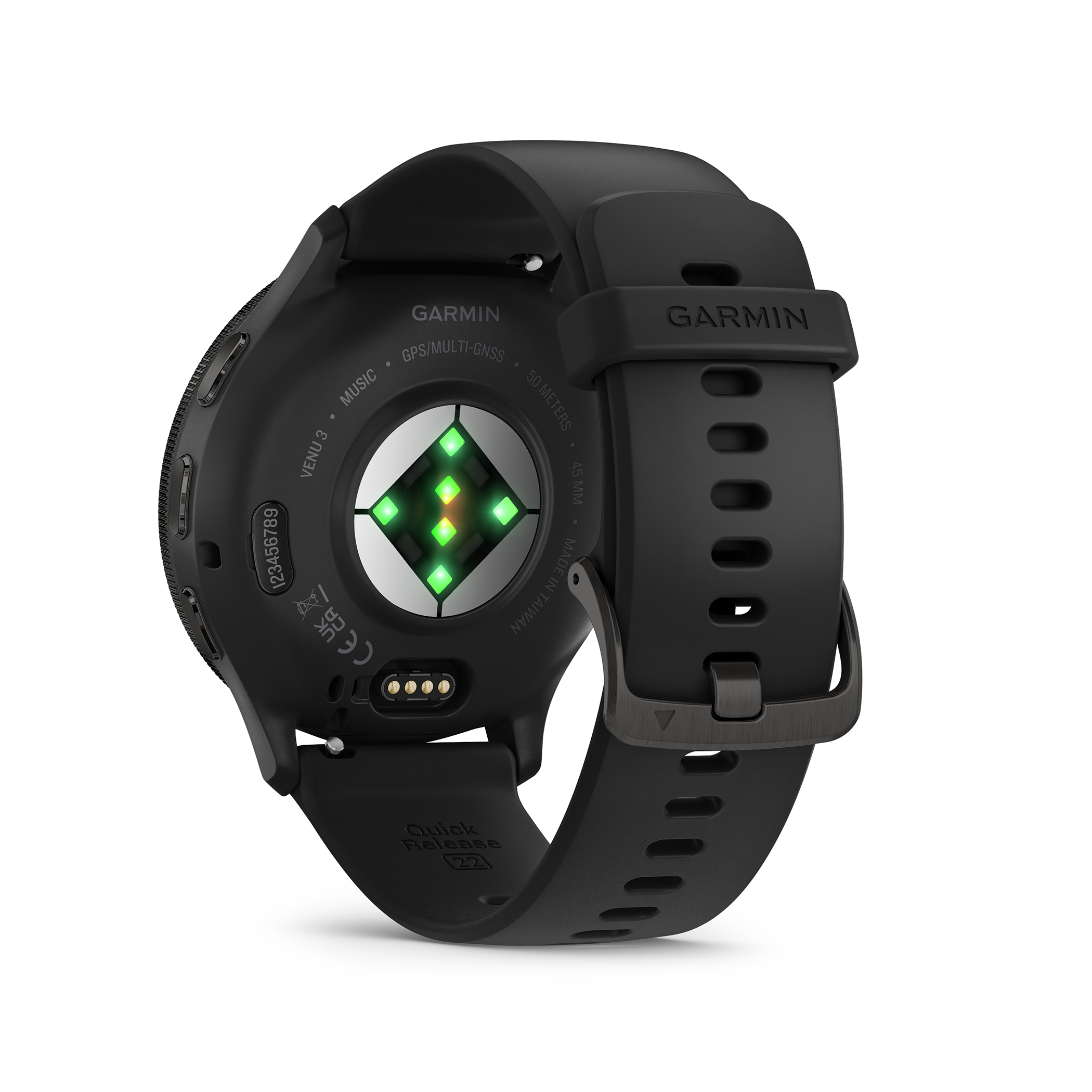 Garmin Venu 3 Smartwatch Slate Stainless Steel Bezel With Black Case And Silicone Band 45mm AIR MILES