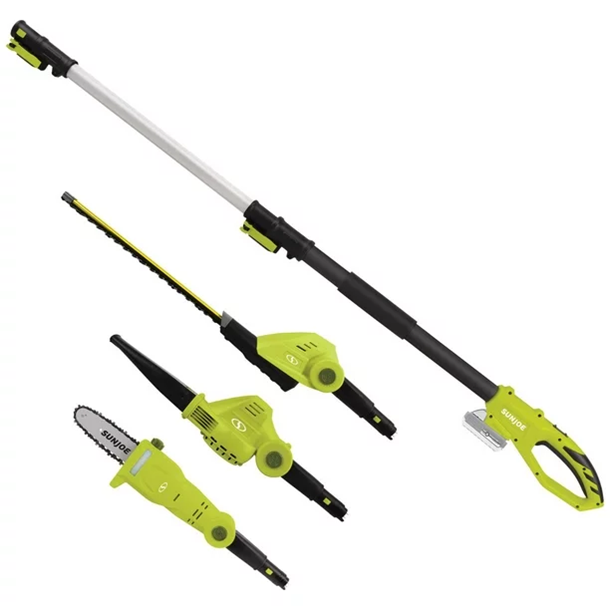 Sun Joe 24 Volt Cordless Lawn Care System Hedge Trimmer Pole Saw Leaf Blower AIR MILES