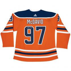Upper Deck Connor McDavid Autographed Oilers Jersey Orange AIR MILES