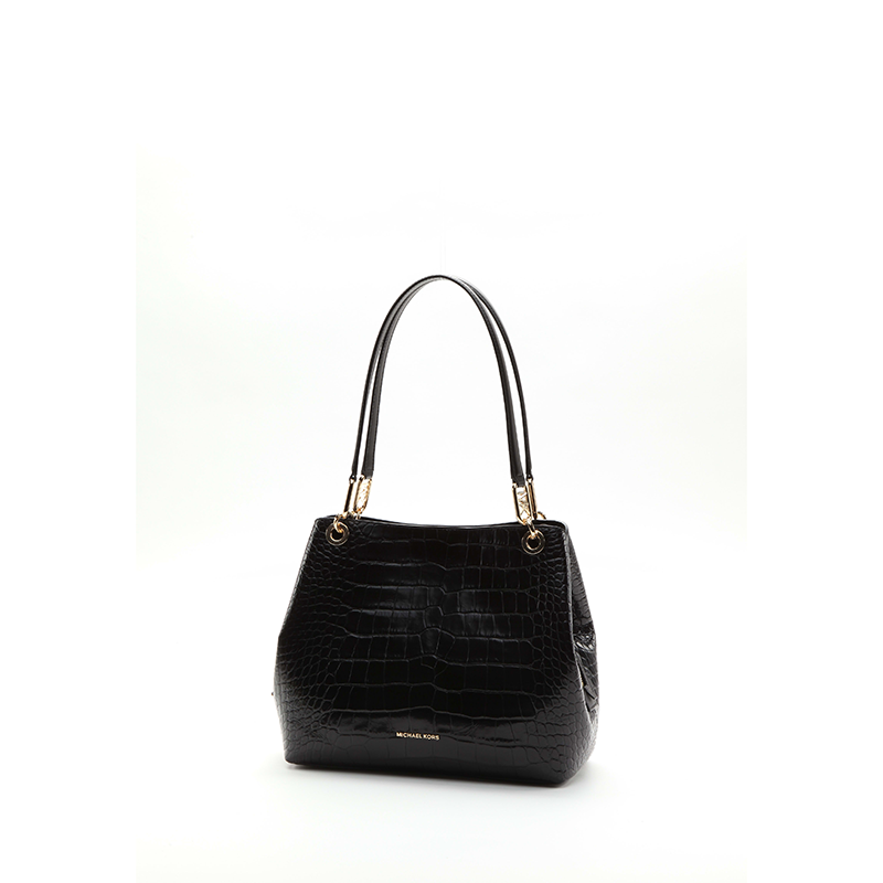Michael Kors Large Kensington Shoulder Tote Croco Black AIR MILES