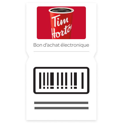 Carte-cadeau électronique Tim Hortons de 10 $