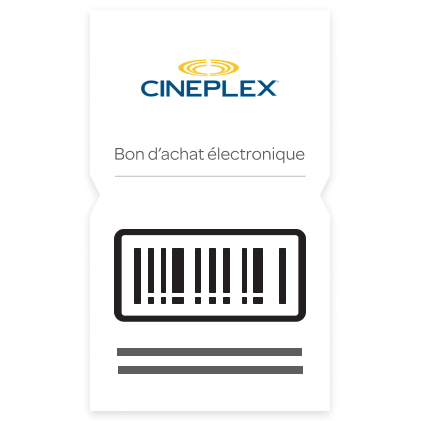 Carte-cadeau électronique Cineplex de 10 $