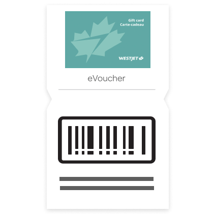 $50 Westjet eGift Card