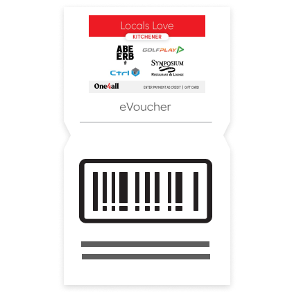 $20 Kitchener Waterloo Locals Love eGift Card