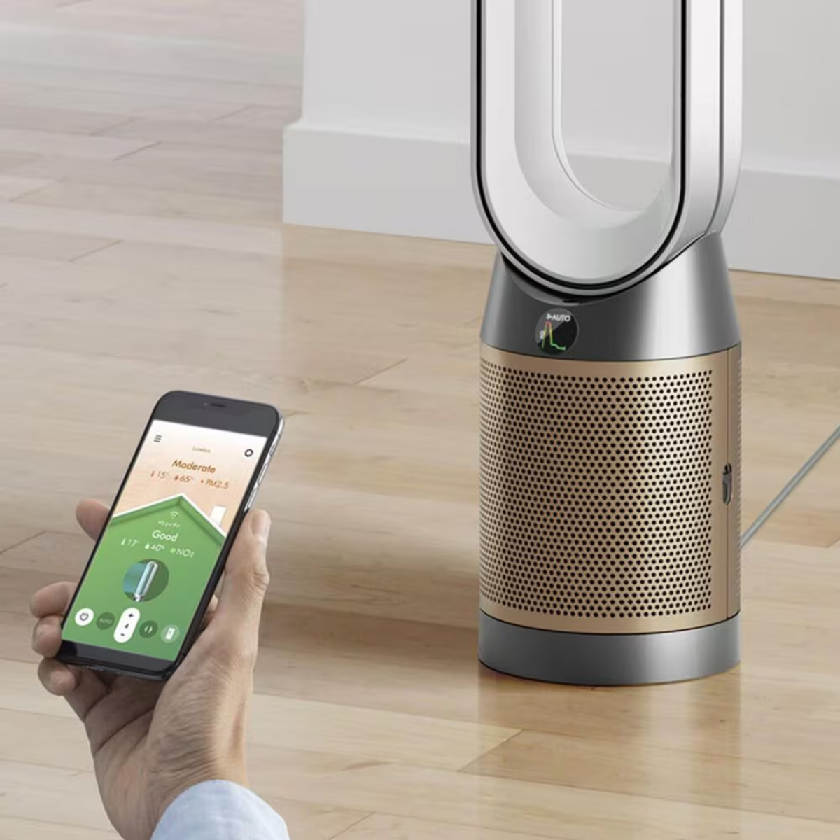 Dyson Purifier Hot+Cool HP2 De-NOx Air Purifier - White/Gold | AIR