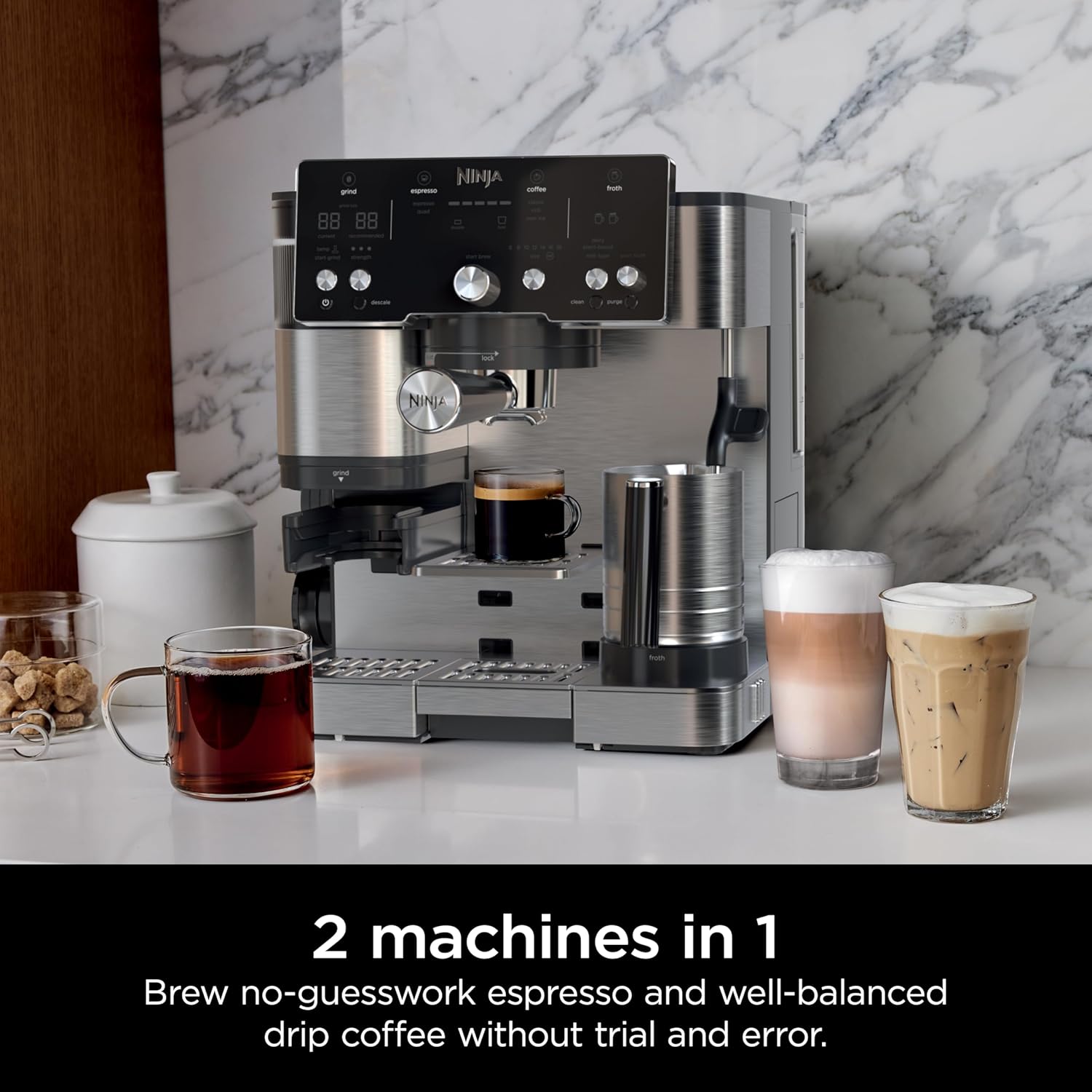 Ninja Luxe™ Café Essential Series 2-in-1 Espresso Machine Drip