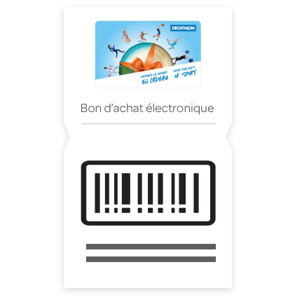 Carte-cadeau électronique Decathlon de 50 $