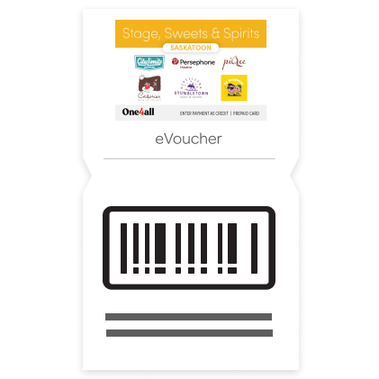 $20 Saskatoon Stage, Sweets & Spirits eGift Card