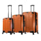 Mia Toro Ruota Hardside 3-Piece Spinner Set with Retractable Wheels - Orange