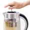 Hamilton Beach® 1.7 Liter Electric Glass Kettle with Tea Steeper #5