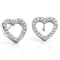 Karing Diamond Heart Stud Earrings