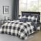 Twin Ducks Dynasty 4-Piece Printed Duvet Cover Set - White/Black - King