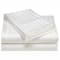 North Home Dobby Jaquard Elite 500 Thread Count 100% Egyptian Cotton 4-Piece Sheet Set - White - Queen