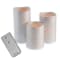 Finish Moving Flameless LED Pillar Candle Set of 3 with Remote - Silver