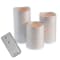 Finish Moving Flameless LED Pillar Candle Set of 3 with Remote - Silver