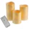 Finish Moving Flameless LED Pillar Candle Set of 3 with Remote - Gold