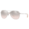 Coach L1013 Thin Metal Pilot Sunglasses - Shiny Gunmetal/Pink Silver Flash #1