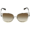 Coach L1108 Wire Frame Butterfly Sunglasses -Shiny Brown/Silver/Light Frames with Smoke Gradient Lens #1