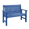 C.R. Plastic B01 4' Garden Bench - Blue