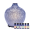 T-Zone™ Health Glass Art Diffuser with 6 Essential Oils - Smokey Blue #1