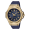 CASIO® Baby-G G-MS Gold Case/Navy Blue Band Solar Powered Analog Ladies Watch #1