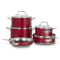 Cuisinart® 9-Piece Classic Collection Metallic Stainless Steel Cookware Set - Red