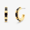 Michael Kors Studded Gold-Plated and Acetate Hoop Earrings #1