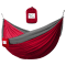 Vivere Double Parachute Hammock with Ultra Light Tree Straps - Crimson/Grey #1