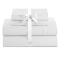 Cuddle Down Deluxe Impressions 500TC Cotton Sateen 4-Piece Sheet Set - White - Queen