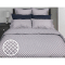 Cuddle Down Georgia Diamond 100% Percale Cotton 200TC 3-Piece Duvet Cover Set - Marine Blue - King