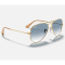 Ray-Ban Aviator Gradient Non-Polarized Sunglasses - Gold/Light Blue Gradient #3