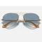 Ray-Ban Aviator Gradient Non-Polarized Sunglasses - Gold/Light Blue Gradient #6