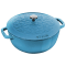 Staub Cast Iron Lily Decal 3.75-Quart Cocotte with Trivet – Ice Blue #2