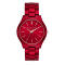 Michael Kors Women's Slim Runway Three-Hand Red-Coated Stainless Steel Watch #1