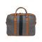 Monte & Coe Wool Brief Case – Mid-Grey and Cognac #2