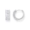 Thomas Sabo White Stones Pave Hoop Earrings - Silver