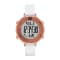 Skechers Magnolia 40MM Digital Chronograph Watch with Silicone Strap and Metal Case - White and Rose Gold Tone