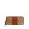 Coach Slim Accordian Zip Wallet In Colorblock Signature Canvas - Tan/Rust #1