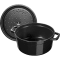 Staub Cast Iron 5.5-Quart Round Cocotte - Shiny Black #3