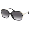 Coach L1116 Oversized Horse and Carriage Sunglasses - Black Frame with Grey Gradient Lens