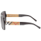 Burberry Blaze & Orchid Square Ladies Sunglasses - Black/Gradient Grey #3