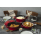 Staub La Cocotte stackable Set 4 Piece | Round | Cast Iron | Cherry #6