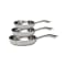 Zwilling Truclad3 Piece 18/10 Stainless Steel Fry Pan Set