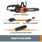 Worx® 20V Power Share 10'' Cordless Chainsaw with Auto-Tension #4