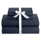 Cuddle Down DELUXE IMPRESSIONS Collection Portuguese 100% Sateen Finish Cotton 500TC 4-Piece Sheet Set - MARINE - KING